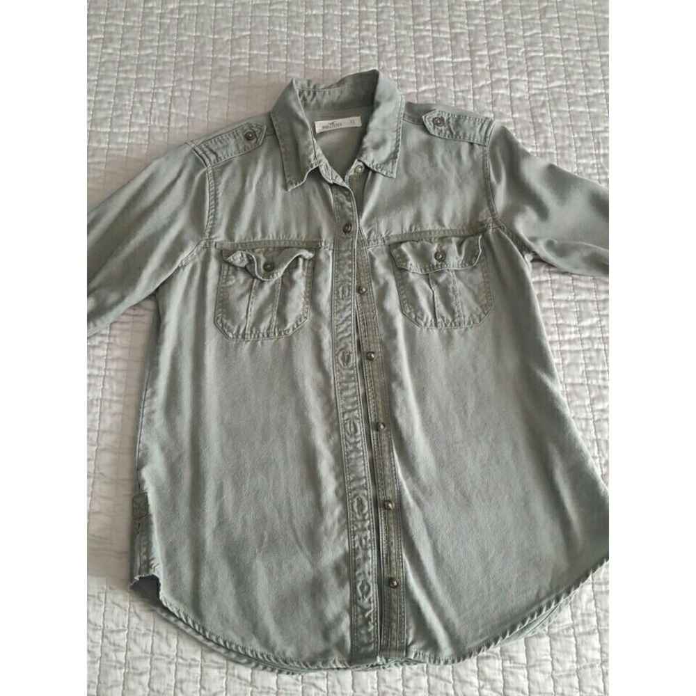 Olive Green Bottom down shirt